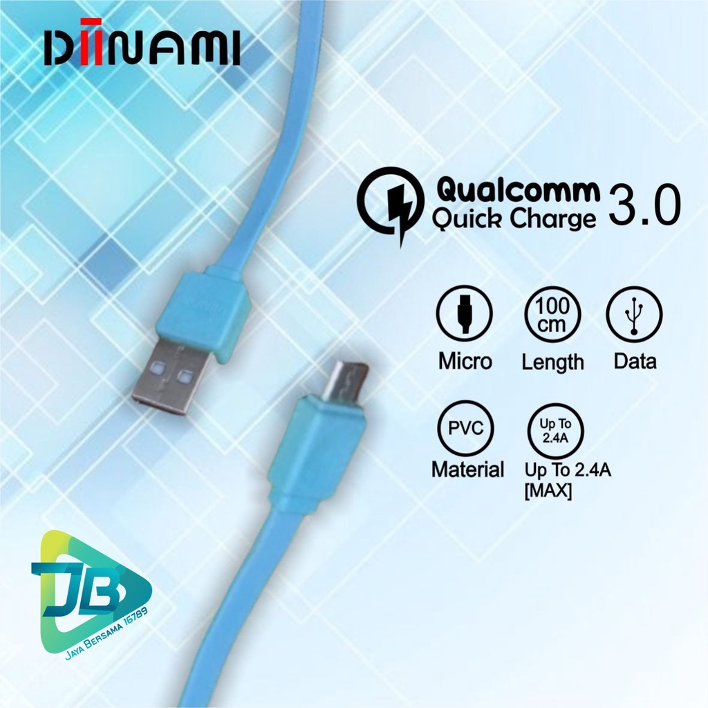 BM027 Kabel data pipih gepeng charger diinami 2.4A Micro iPhone tipe c usb fast charcing JB5208