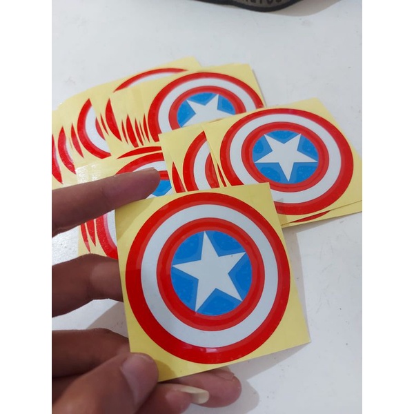 STICKER LOGO CAPTAIN AMERICA BULAT CUTTING