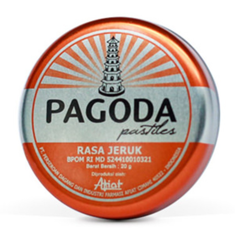 PAGODA PASTILLES Permen 20 GR Rasa Mint Anggur Lemon Stroberi Apel Jeruk 10 GR - Melegakan Tenggorokan Pastiles
