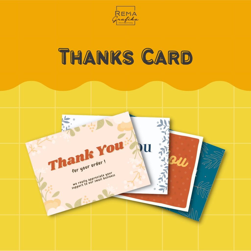 

Thankyou Card Kartu Ucapan Terima Kasih Bebas Custom | Thanks Card | Ucapan Terimakasih