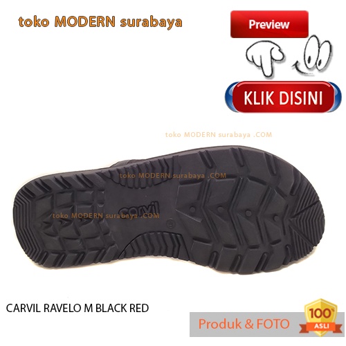 Sandal pria sandal casual slide CARVIL RAVELO M BLACK RED