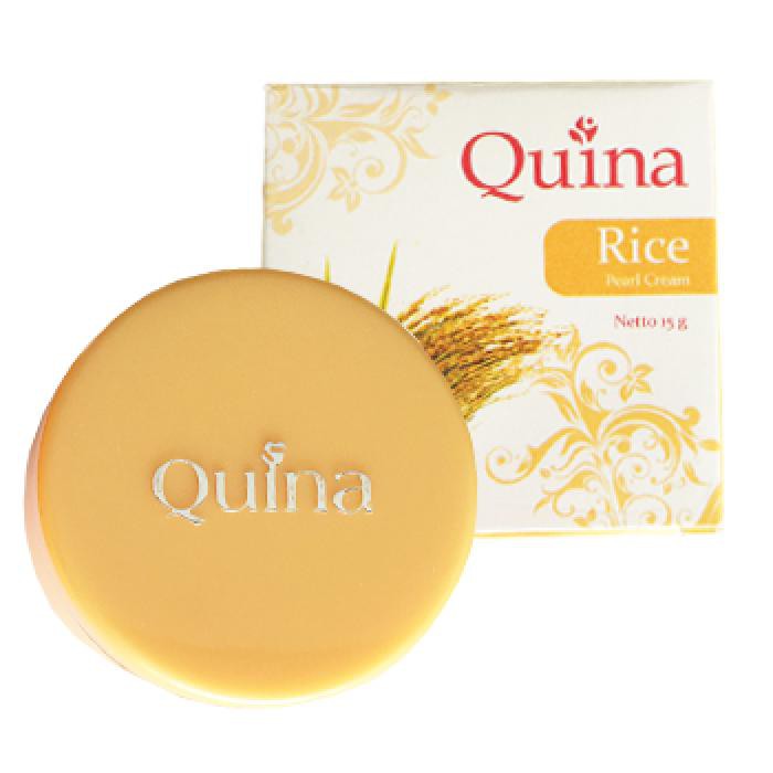 Quina Pearl Cream Rice 15gr Krim Pelembab kulit wajah