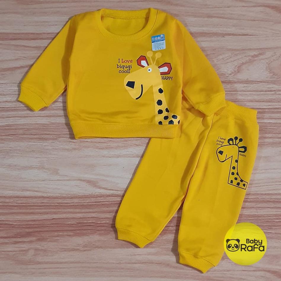 3.3 TERLARIS Setelan Jaket Bayi Anak 3 - 18 Bulan, Setelan Sweater Anak GIRAFFE, Sweater Bayi HB Col