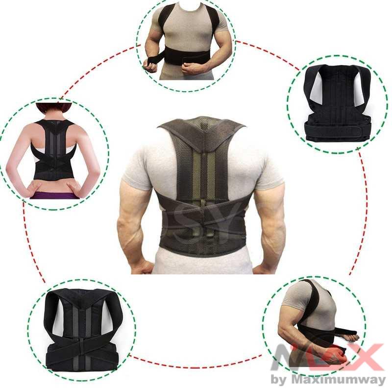 Alat Terapi Sakit Punggung &amp; Pinggang Magnetic Sabuk Belt Magnetic Terapi Koreksi Postur Punggung New Medical Adjustable Clavicle Posture Corrector Men Woemen Back Brace Shoulder Lumbar Support Belt Corset Posture Correction