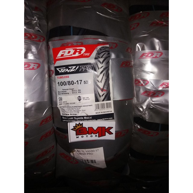 FDR GENZI PRO 100/80-17 TUBELESS