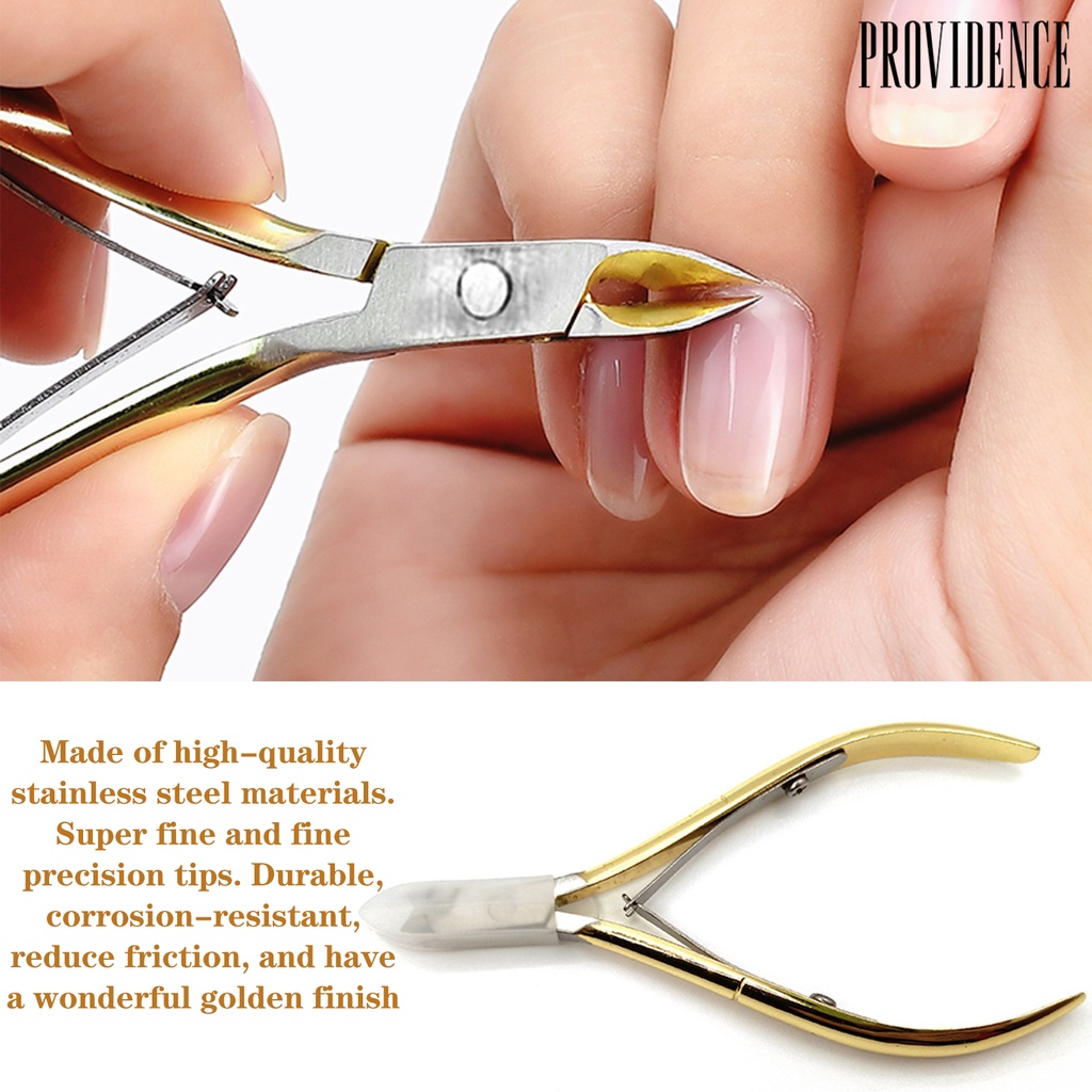 Providence Stainless Steel Nail Nipper Precise Anti-Abrasion Cuticle Dead Skin Double Spring Remove Nipper for Home Use