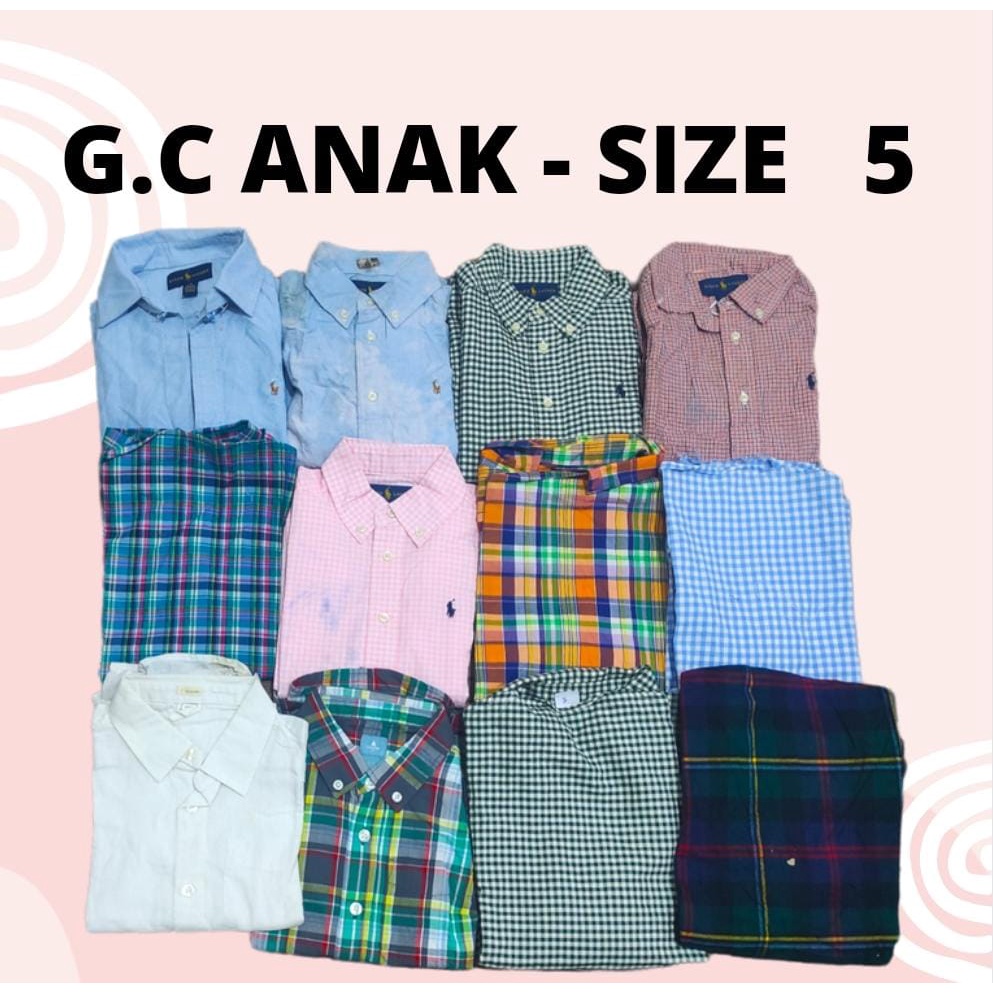 Reject Grade C Kemeja Anak random merk SIZE 2 - 8 tahun