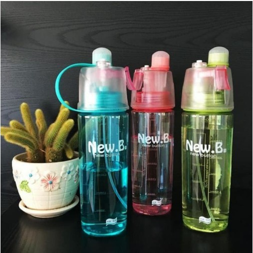 BOTOL MINUM SPRAY 600ML ANTI BOCOR/ BOTLE SPRAY SPORT WATER BPA FREE