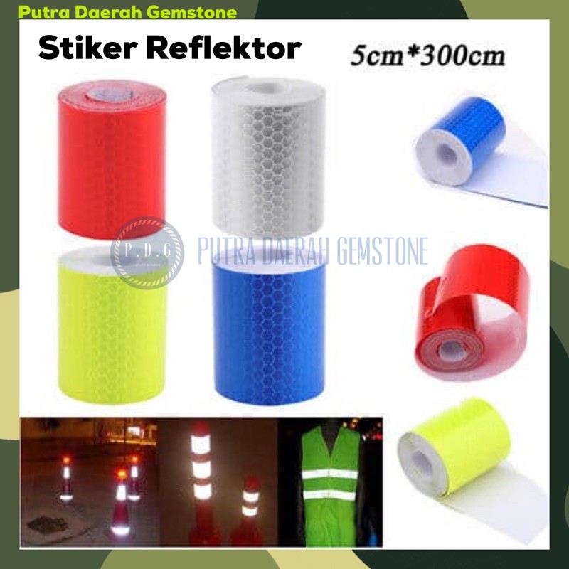 STIKER  REFLEKTOR Bumper Cahaya Lampu Sepeda Motor Mobil Variasi  CA-207