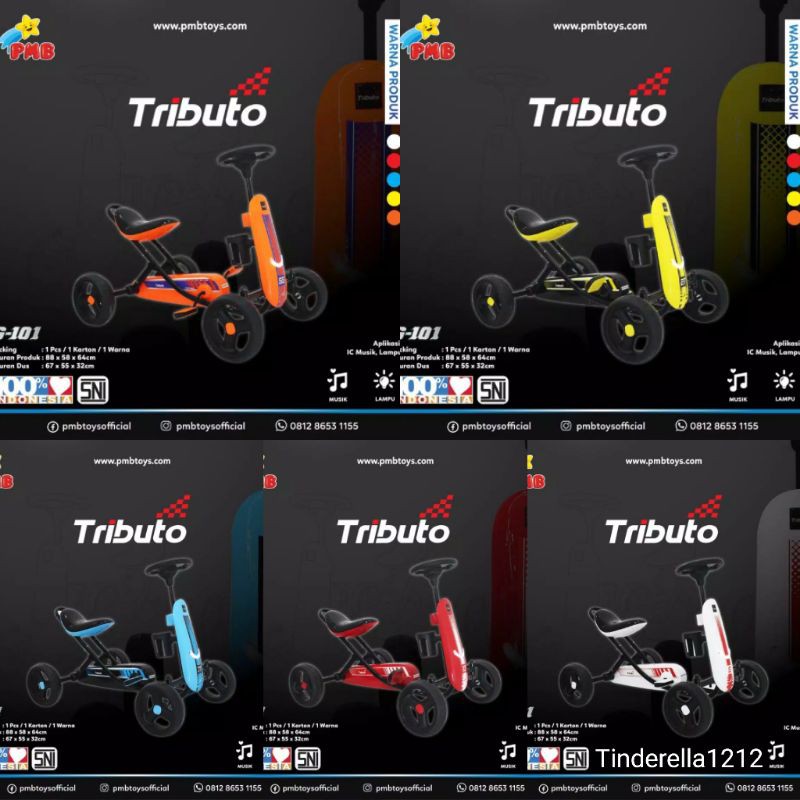 Gokart Gowes Mainan Anak PMB Tributo G101
