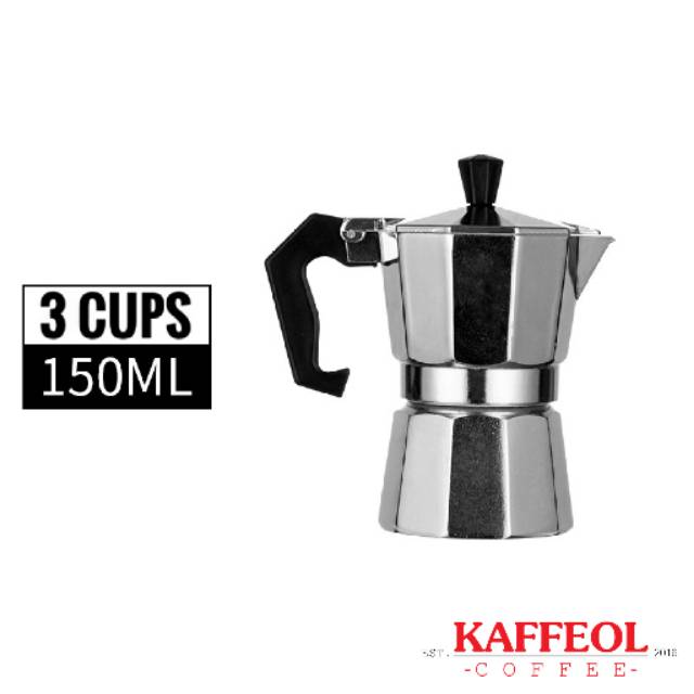 Moka Pot Aluminium 3 Cups | MokaPot Kopi / Coffee Espresso Maker