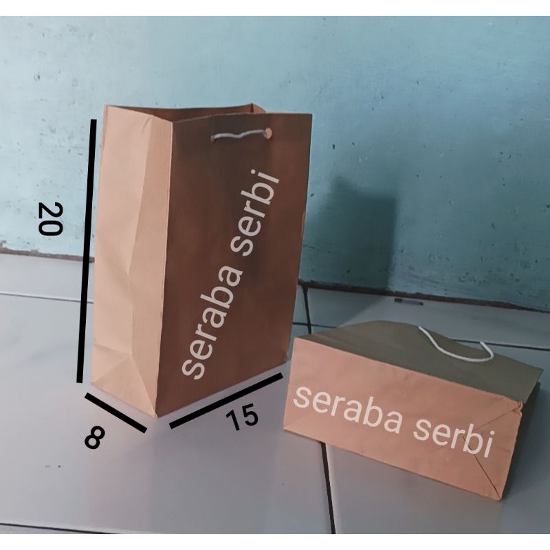 

Paperbag Polos Coklat tas kado hadiah - Mini 15 x 20 souvenir ulang tahun