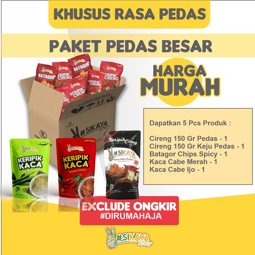 

Paket Keripik Komplit Pedas Size Besar 5Pcs-Sikaya