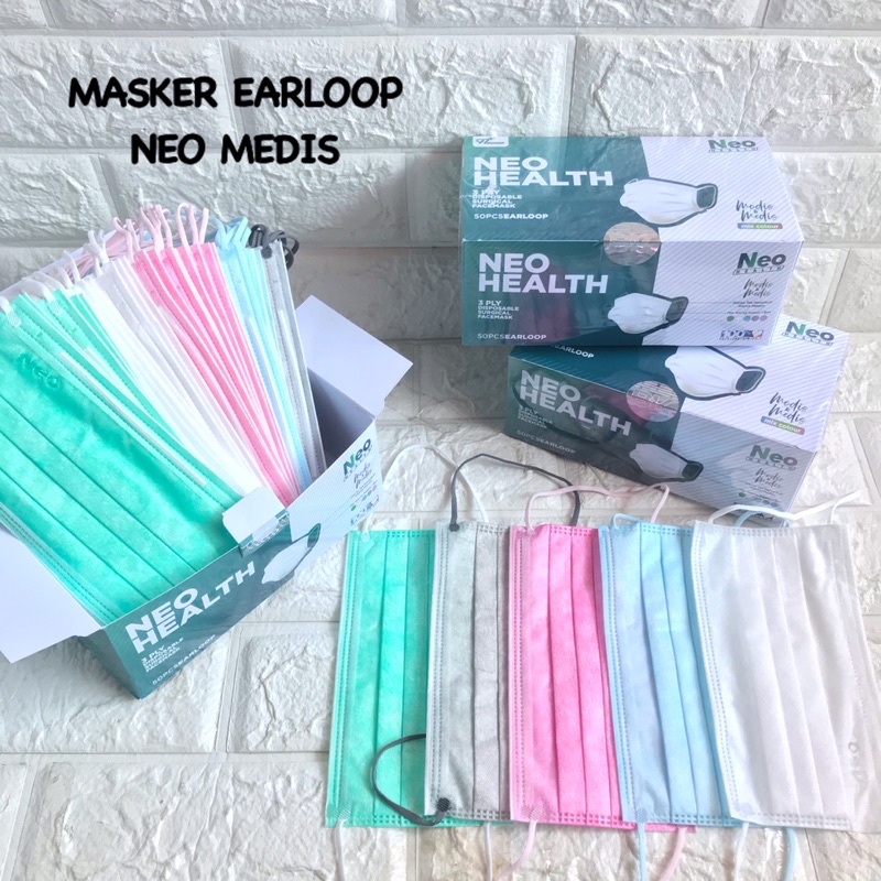 MASKER EARLOOP NEO MEDIS 1BOX 50PCS TERMURAH