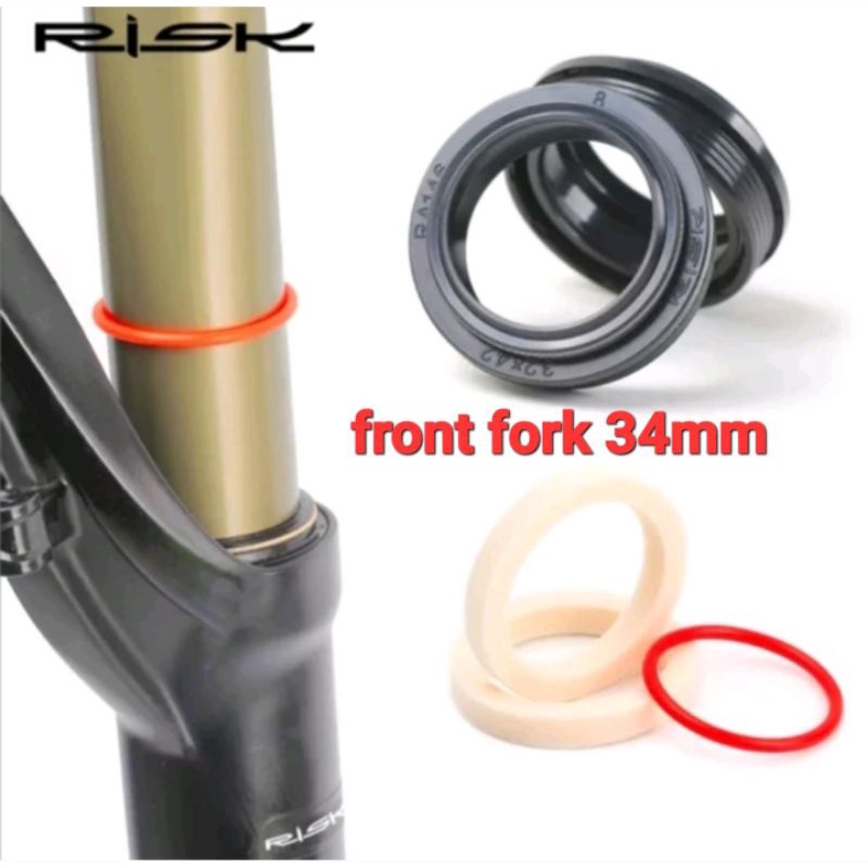 Risk Seal Fork Set 34mm Dust Seal Kit Front Fork SR Suntour Rockshox Fox 34 mm