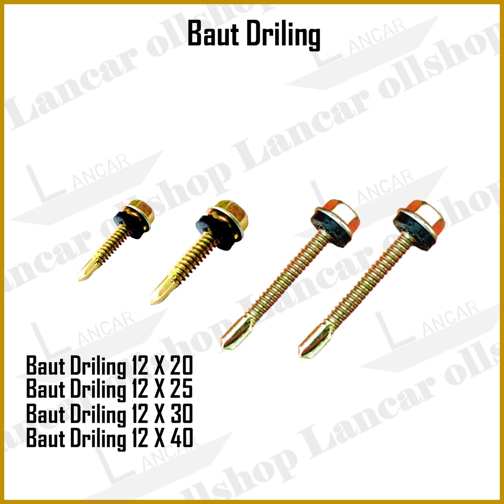 Baut Sekrup Skrup Baja Ringan Roofing Galvalum Driling Murah