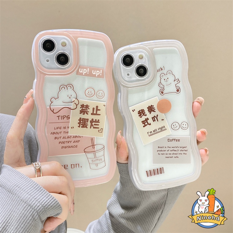 Soft Case Silikon TPU Motif Kelinci Untuk iPhone 13 12 11 Pro Max X Xr Xs Max SE 8 7 6 6s Plus