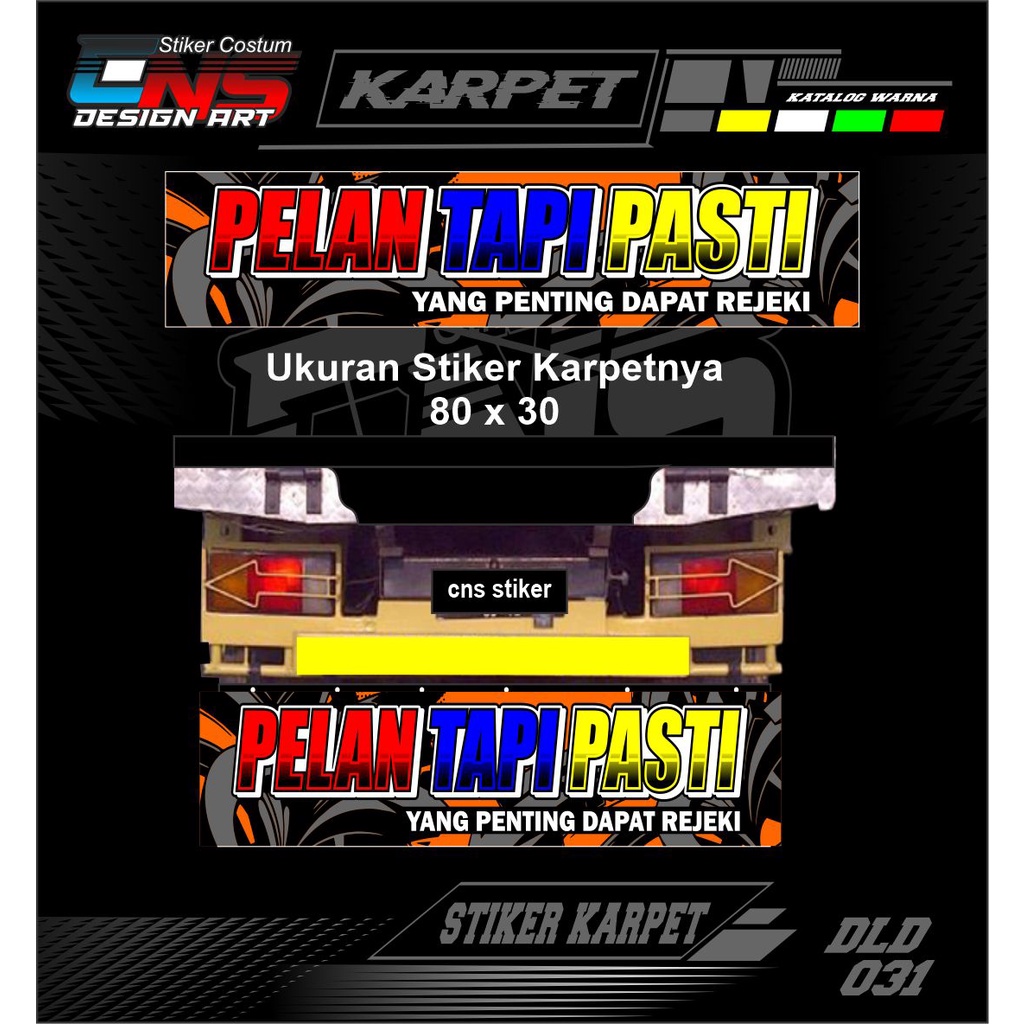 Stiker Karpet Truk Stiker Print Ukuran 80 x 30 Stiker Cutting Stiker Karpet Lumpur Truk Canter Elf P
