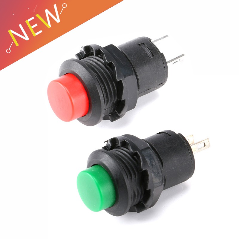 20pcs Momentary Push Button Switch AC 125V 6A/AC 250V 3A Car Auto Round Momentary On/Off Switch Horn Switch 
