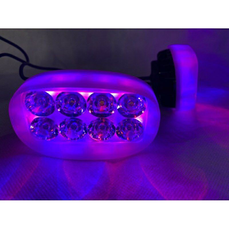 lampu led tembak 6 led flash 3 warna tangkai jepit spion