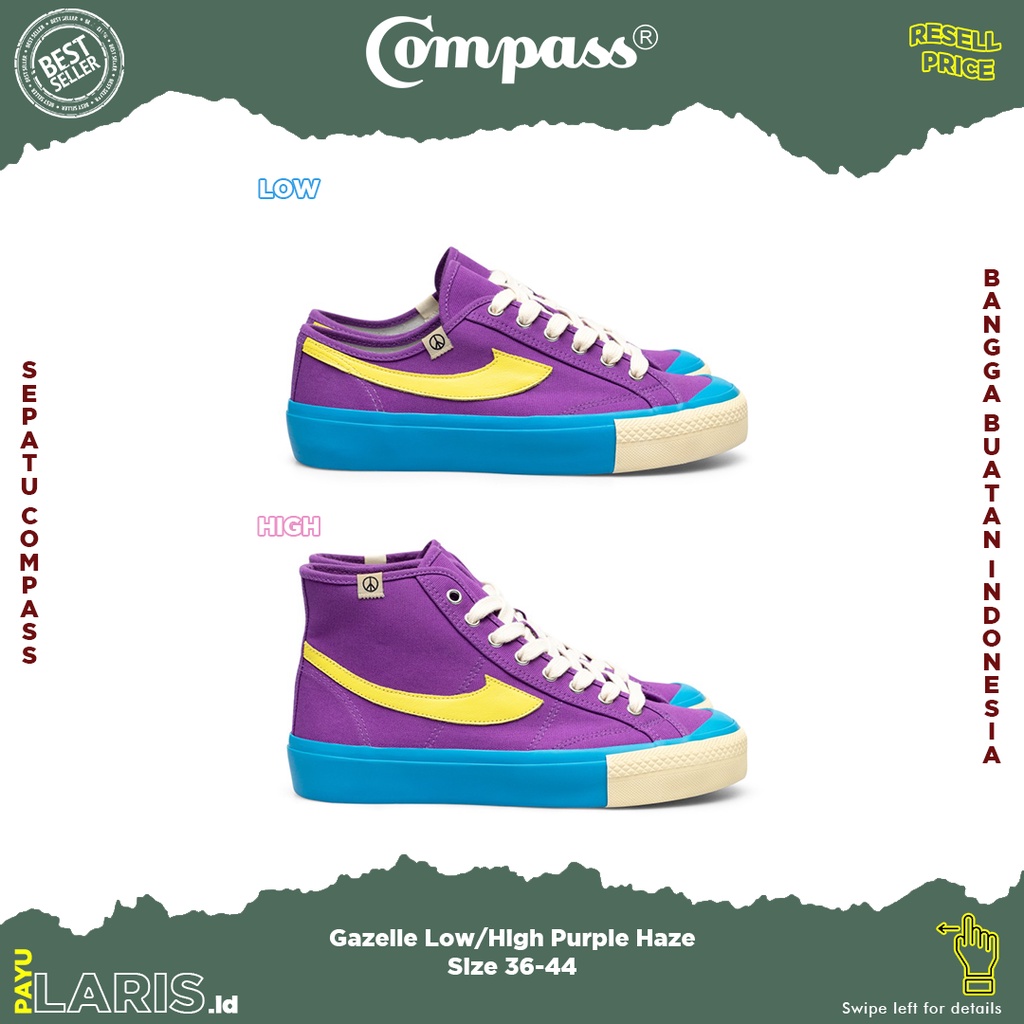 Sepatu Compass Gazelle Low/High Purple Haze (ORIGINAL)