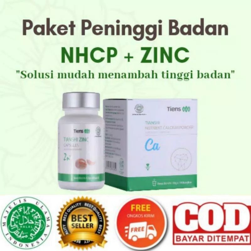 

[BISA COD] Paket Peninggi Badan Tiens Original Susu NHCP dan Zinc Kapsul calsium peninggi badan