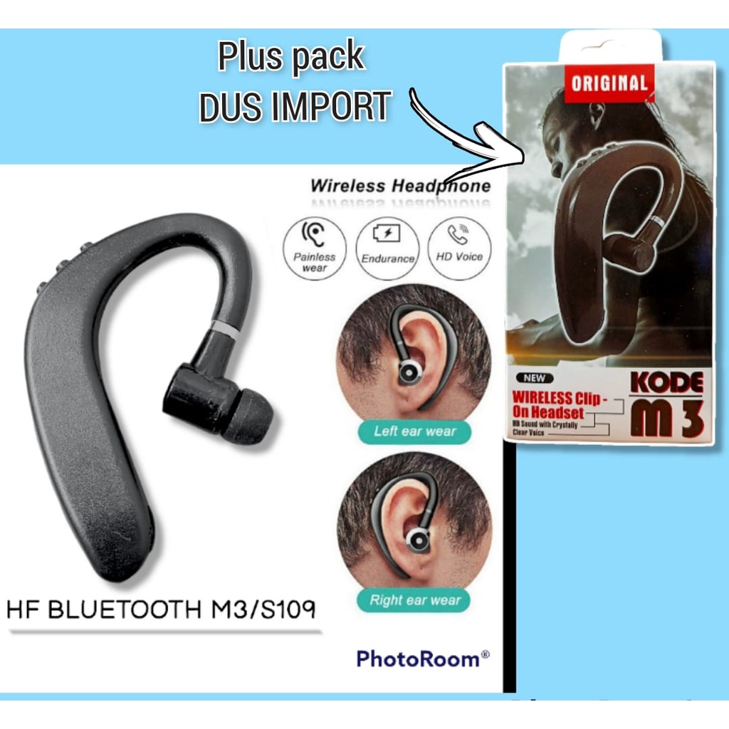 Headset Bluetooth S109 Headset Wireless Business / hansfree bluetooth S109 M3
