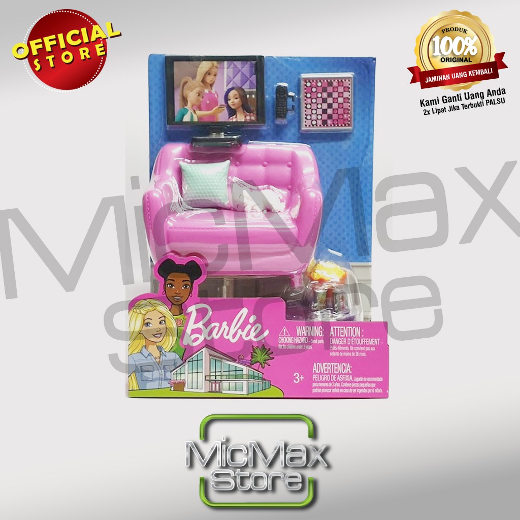 Barbie Indoor Furniture Set Living Room Sofa Shopee Indonesia