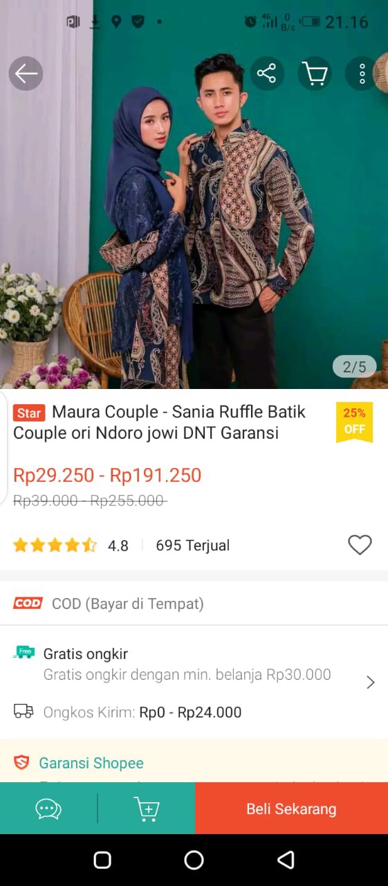 Maura Couple - Sania Ruffle Batik Couple Ori Ndoro Jowi Dnt Garansi Termurah Shopee - Mote Navy