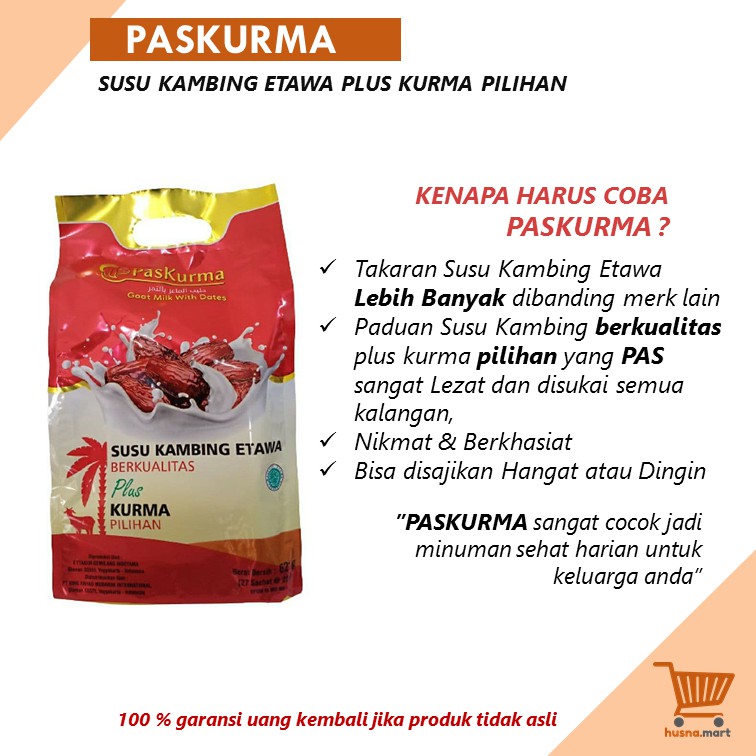 PASKURMA Susu Kambing Etawa Plus Kurma Premium - 1 Sachet [Eceran]