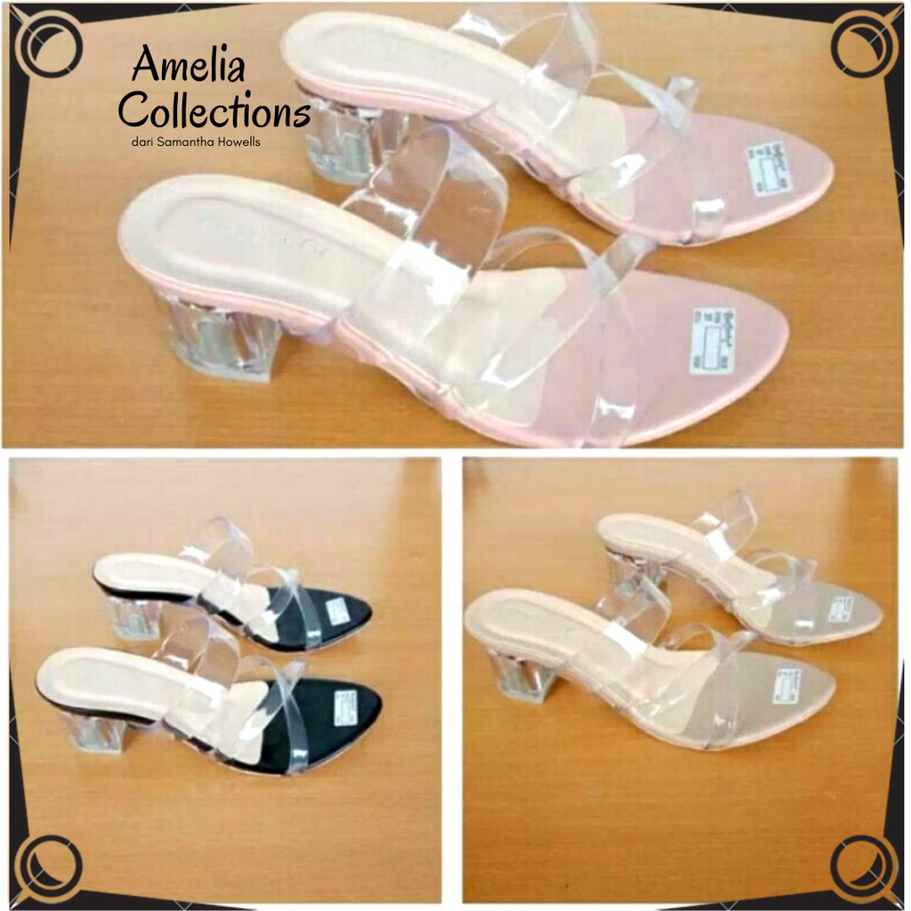 sandal heel hak kaca 5cm 03/sandal andin/sendal casual
