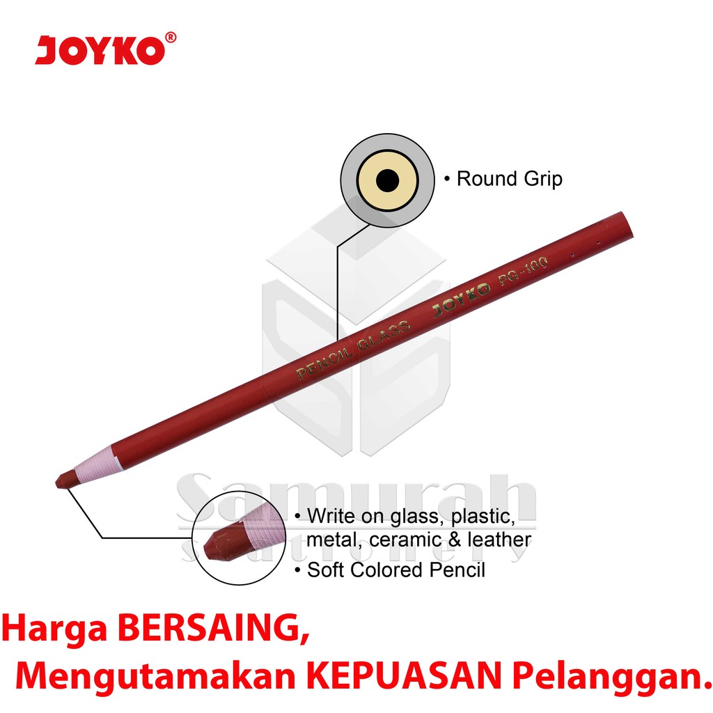 

RB Pensil Kaca Warna Joyko PG-100 / Pencil Glass Dermatograph PG 100 Hitam - Biru Tua - Hitam -