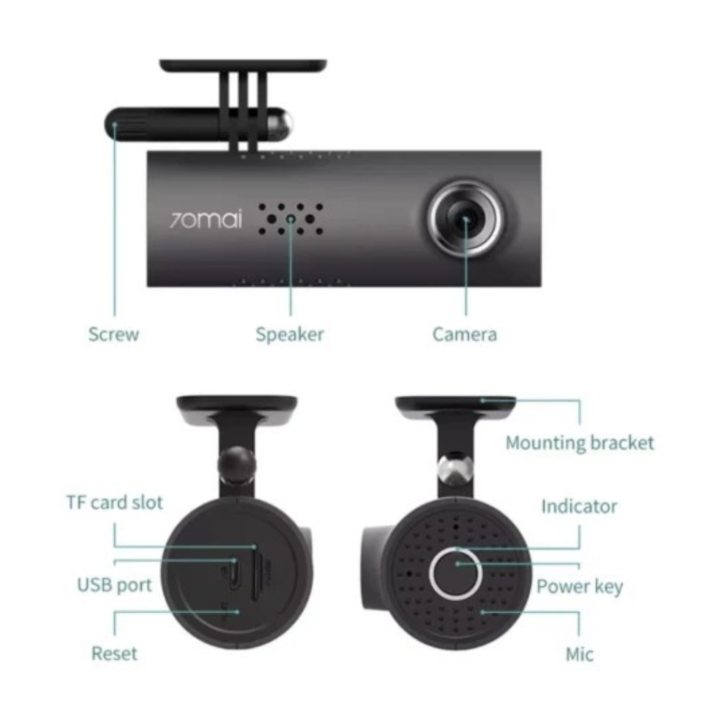 70mai 1S / 70mai Dash Cam 1s WiFi Car DVR Dashcam Voice Control International Version