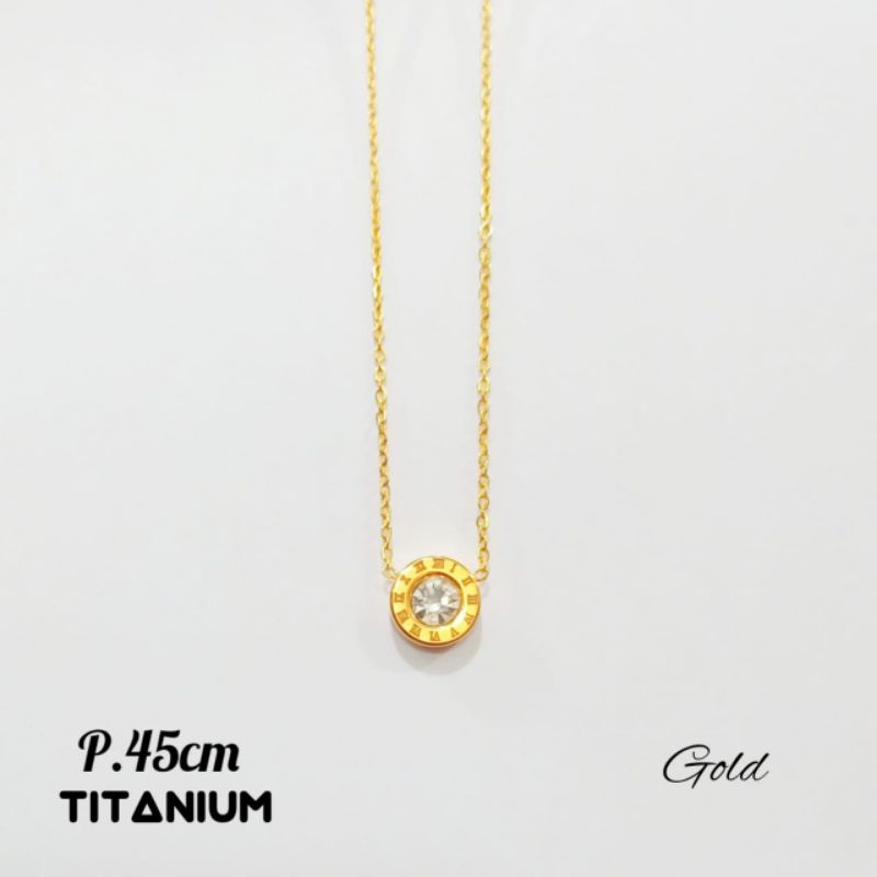 TERBARU RO-27 PERHIASAN TITANIUM WANITA DEWASA DAN REMAJA ANTI KARAT ANTI PUDAR LAPIS EMAS 24 K MEWAH DAN ELEGAN, KALUNG LIONTIN TITANIUM MOTIF PILIHAN