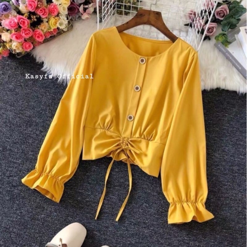 VERA TOP BLOUSE // ATASAN WANITA VARIASI KANCING SERUT