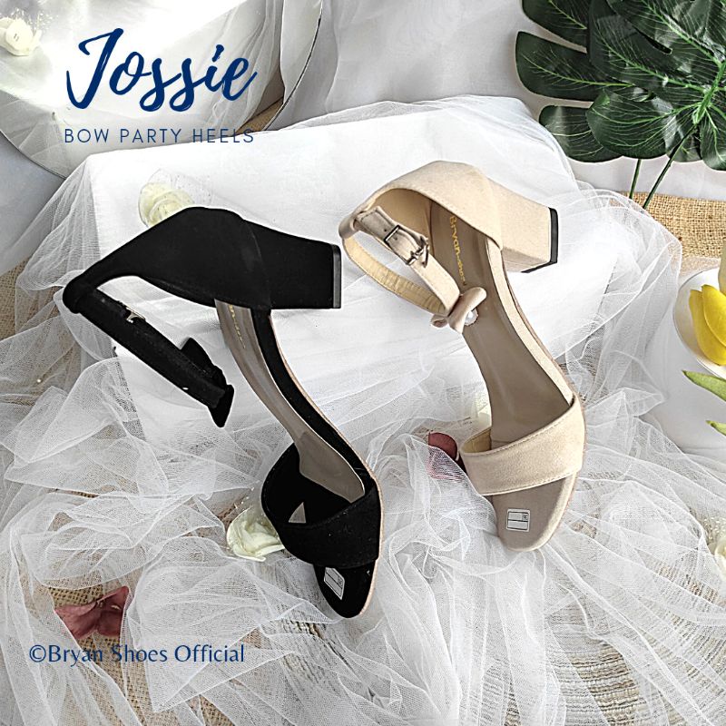 Bryan Jossie Heels Pesta Pita Mutiara Chunky Hak Tahu 5cm Jumbo Oversize Bigsize 36-40 41 42 43