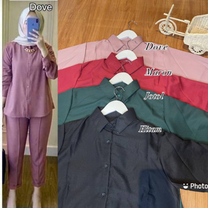 Setalan polos viral best seller//one set polos halus tebal