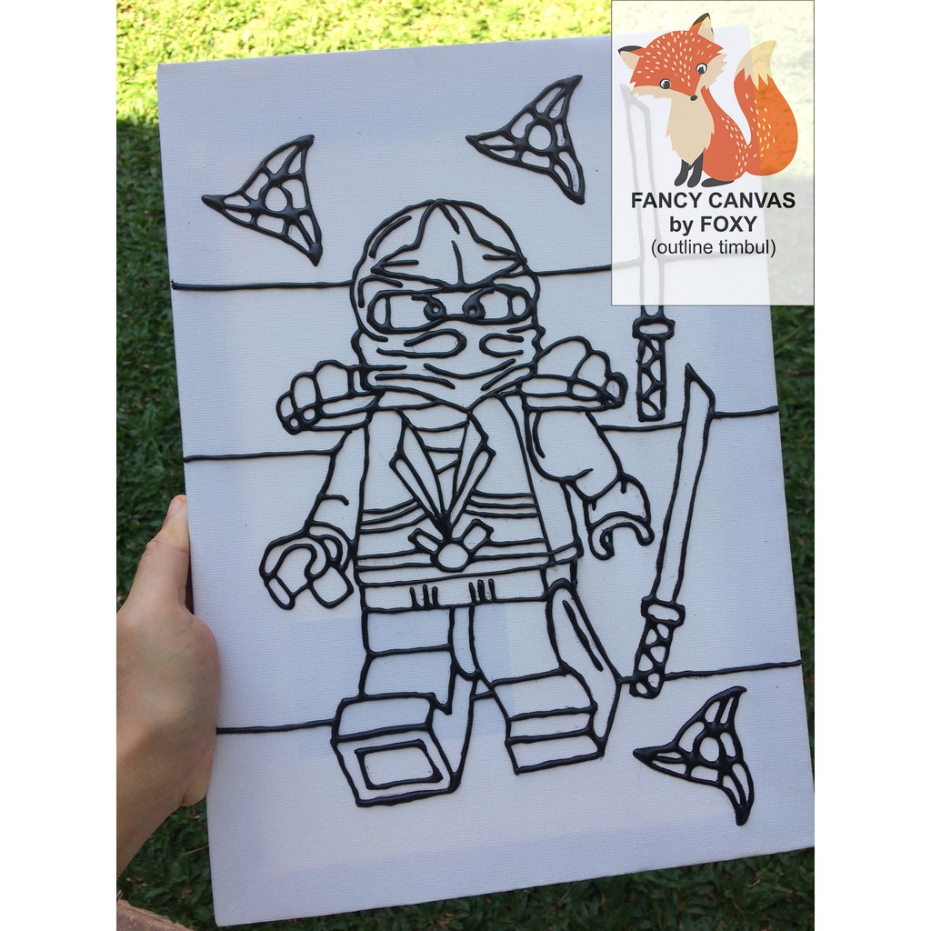 

TERBARU KANVAS LUKIS ANAK OUTLINE TIMBUL GAMBAR - NINJAGO PERALATAN MELUKIS CANVAS ANAK