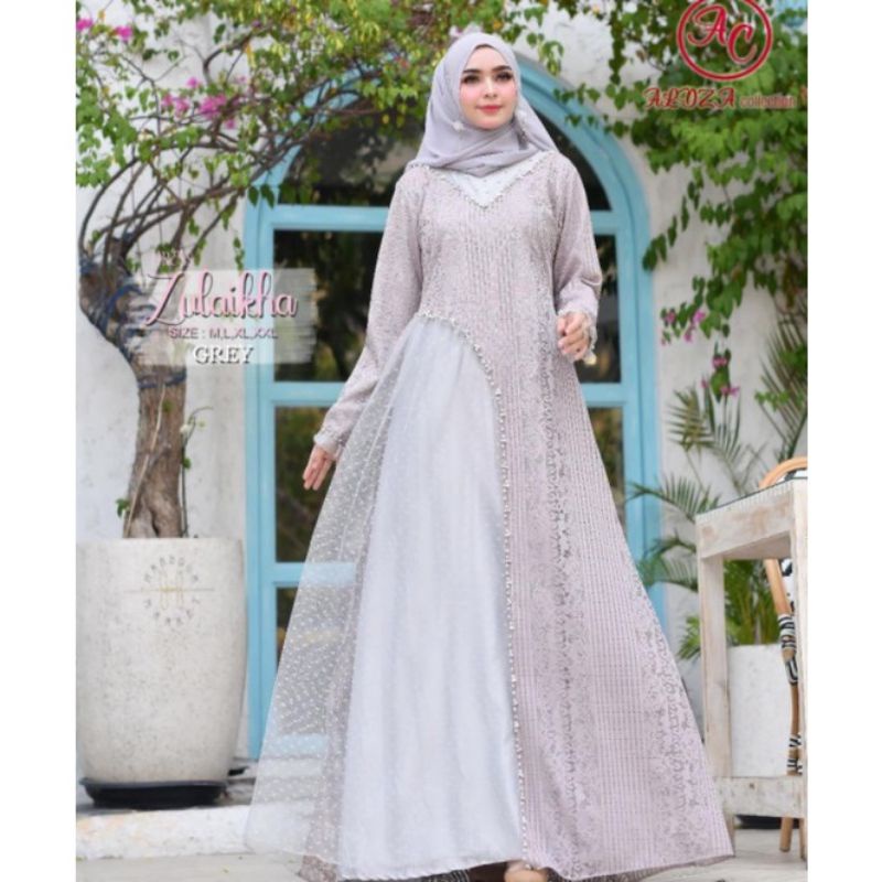 Gamis modern zulaikha//gamis pesta//gamis lebaran//gamis musllim