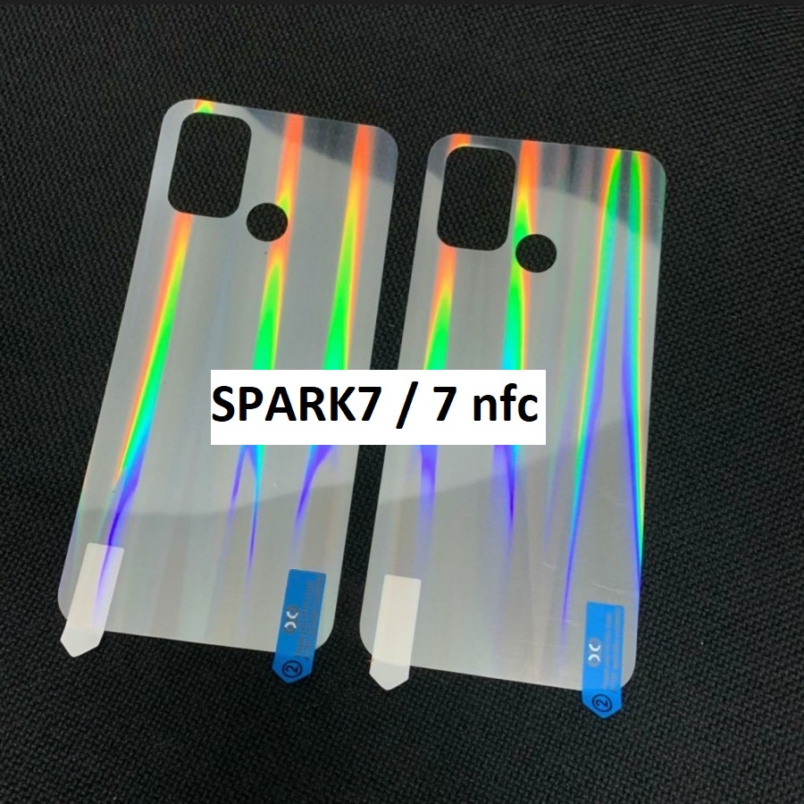 TECNO POVA POVA 2 SPARK 6 GO SPARK 7 SPARK 7 Nfc SPARK 7 PRO ANTI GORES BELAKANG SKIN AURORA GARSKIN ANTI JAMUR MOTIF PELANGI TRANSPARAN PELINDUNG BELAKANG