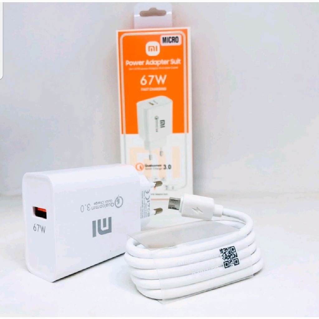 TC CHARGER XIAOMI ORIGINAL 67 WATT // CHARGER XIAOMI MICRO &amp; TYPE C FAST CHARGING - BD