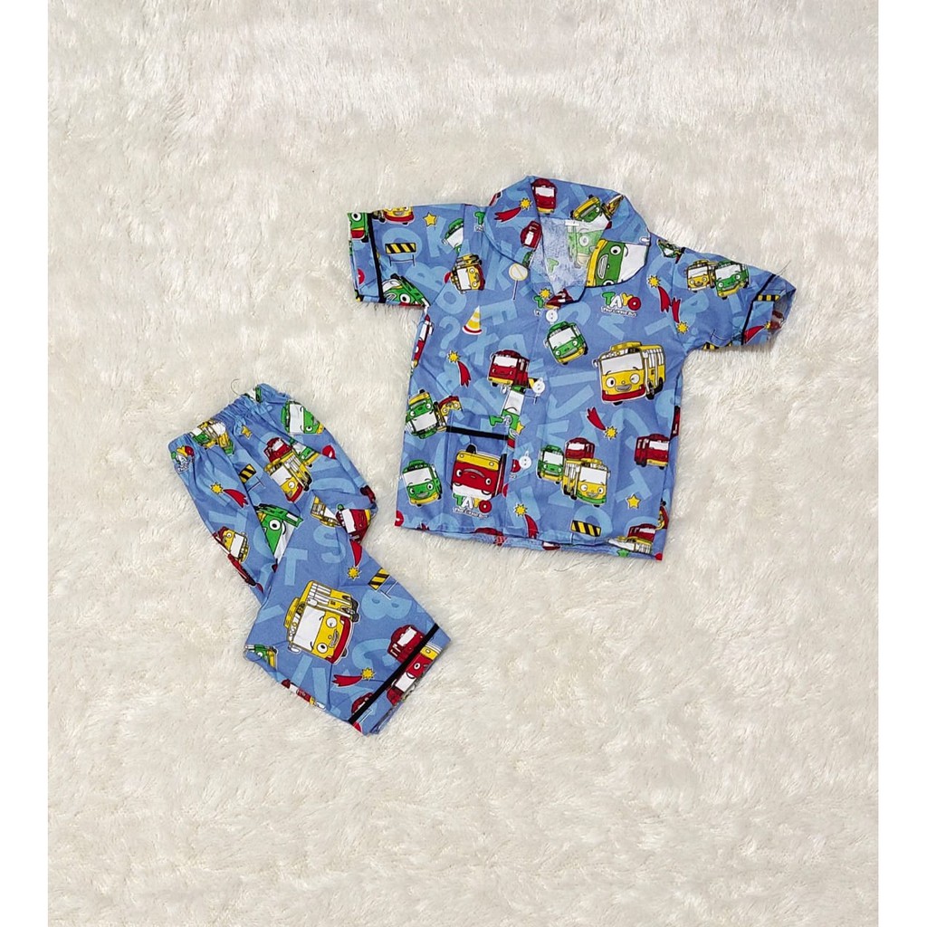 PIAMA ANAK MOTIF TAYO NEW | BAJU TIDUR ANAK COWOK/CEWEK TERBARU | PIAMA ANAK COWOK/CEWE MOTIF TAYO