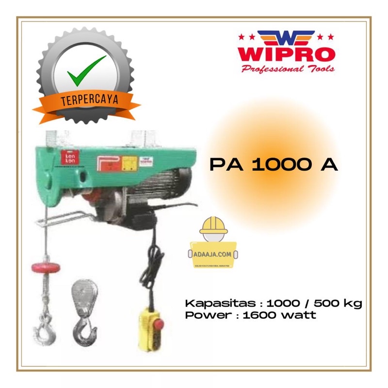 Katrol Elektrik Electric Hoist 220 V PA 1000 - Wipro