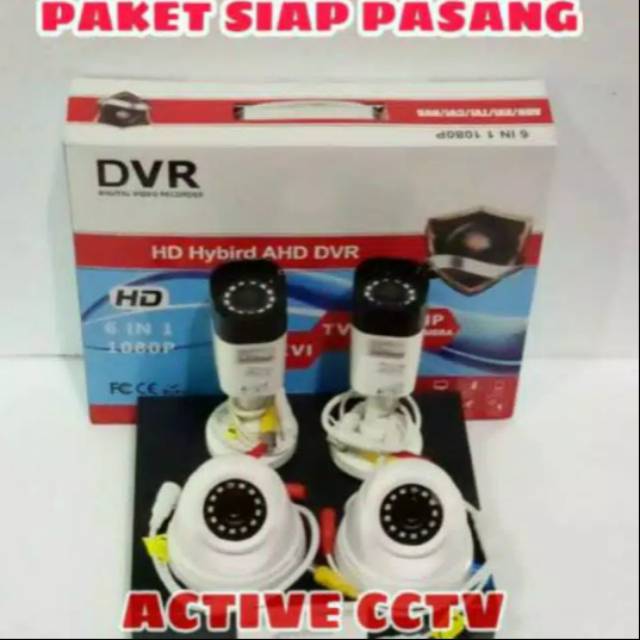 PAKET CCTV MURAH 4 KAMERA 3MP 720P DVR 4CHANNEL TANPA KABEL