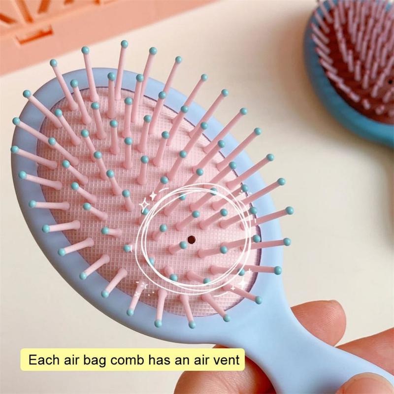 1pc Sisir Pijat Kulit Kepala Mini Portable Anti Statis Warna Permen