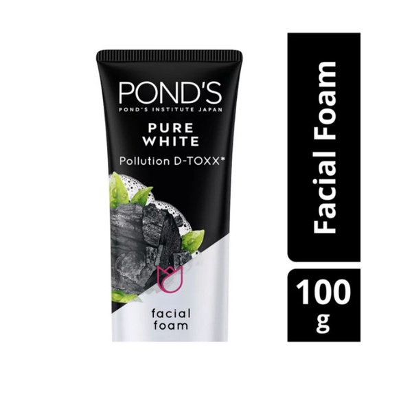 POND'S Pure Bright Facial Foam Charcoal Anti Bakteri Deep Cleansing 100g