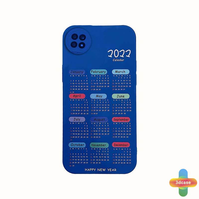 Casing Soft Case Xiaomi Redmi Note 8 10S 9 10 9 10 PRO MAX 11 9S Xiaomi Redmi POCO C3 C31 X3 NFC X3 PRO Redmi 9 9C NFC 9A 9i 9T 9AT 9 PRO Power 10X POCO M2 PRO 10 Prime 2022 Klein Blue Calendar Soft TPU Shockproof Back Cover