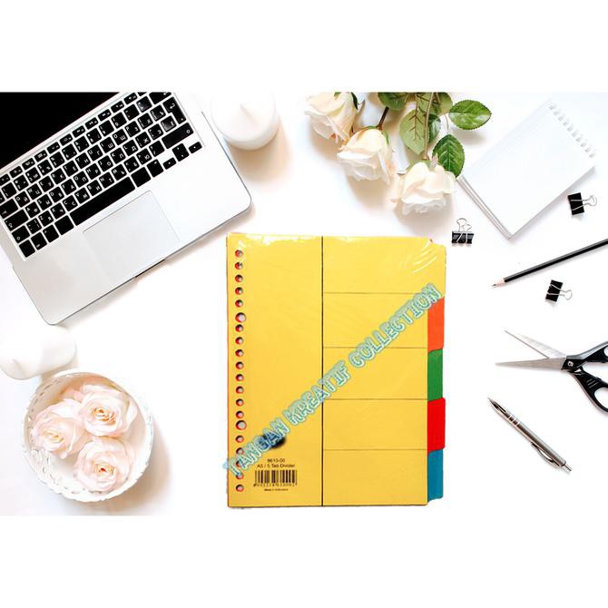 

BEST SELLER Pembatas Binder Kertas Warna Polos Isi 5 TERJAMIN