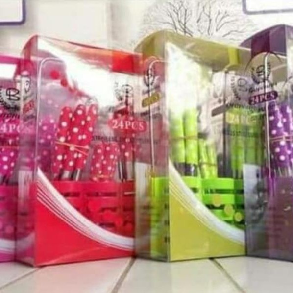 Sendok set pulkadot 24 pcs