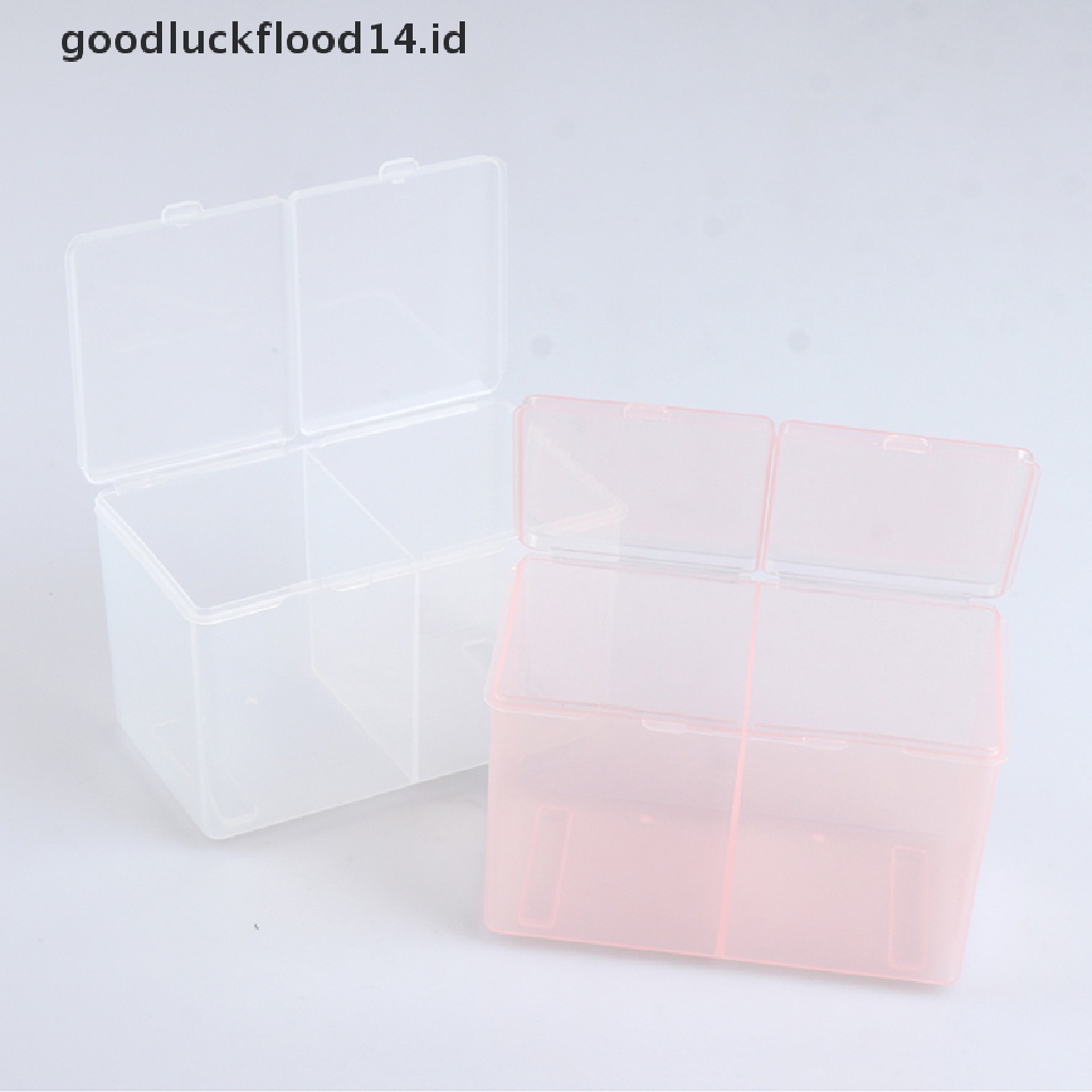 [OOID] Twin Well Empty Grids Portable Storage Case Wipe Pads Cotton Swab Container ID